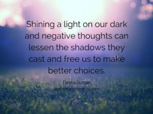 A quote about light and negative thoughts